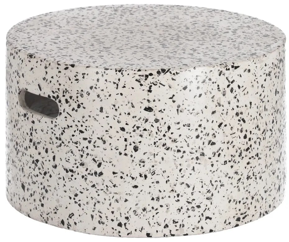 Biały betonowy stolik Kave Home Jenell, ⌀ 52 cm
