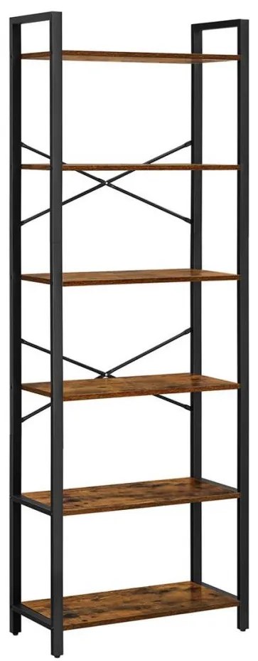 Regał NAVARO brązowy/czarny