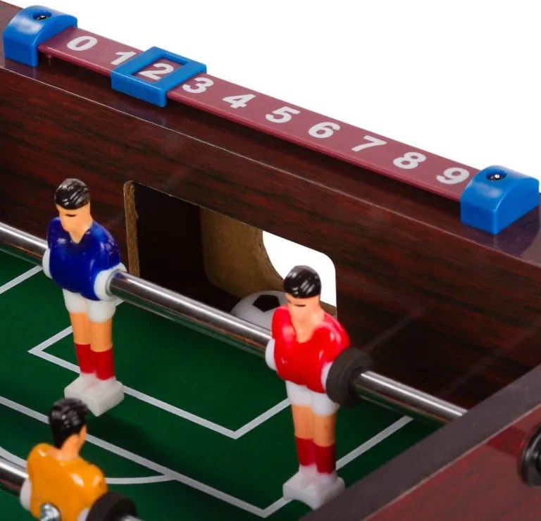 Mini piłkarzyki 70x37x25 cm, ciemne drewno