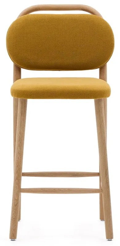 Musztardowy hoker (wysokość siedziska 66 cm) Helda – Kave Home