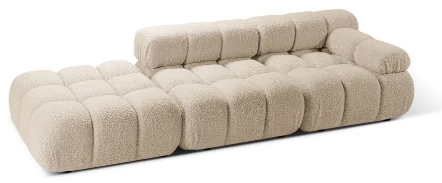Beżowa sofa modułowa z materiału bouclé 288 cm Bellis – Micadoni