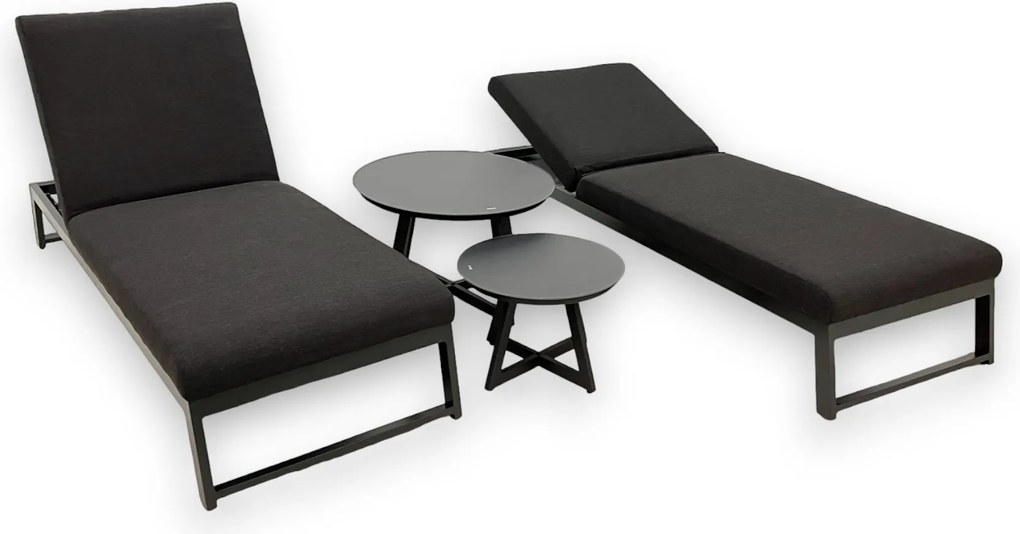 Doppler Tiso + Melia leżak ogrodowy zestaw wypoczynkowy 2+1