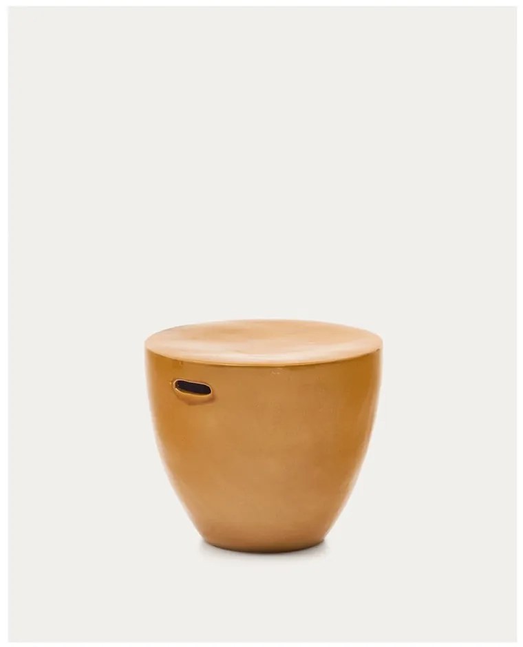 Okrągły ceramiczny stolik ogrodowy ø 46 cm Mesquida – Kave Home