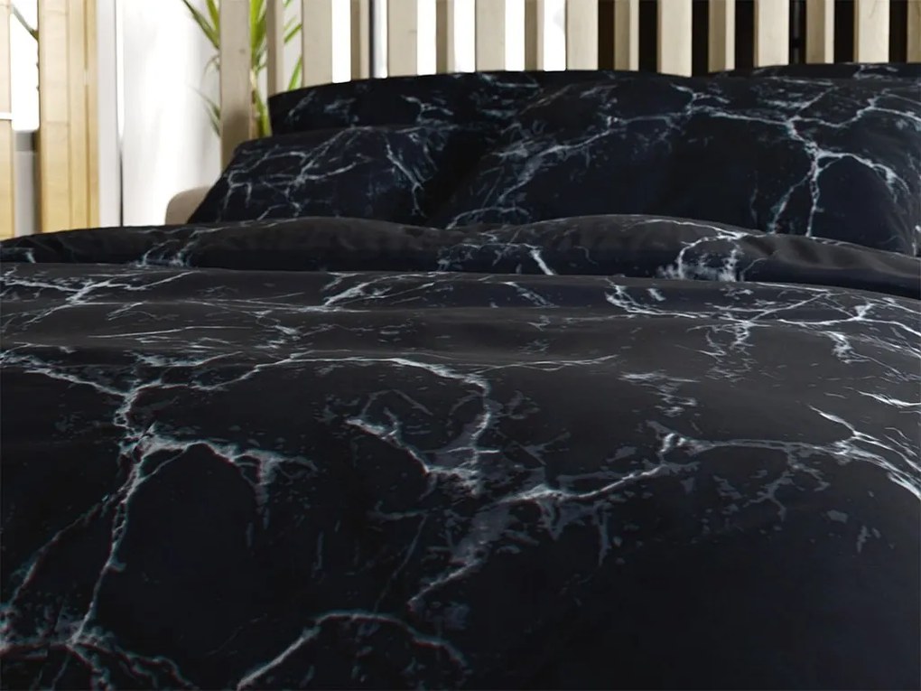 PrzytulneMieszkanie.pl PrzytulneMieszkanie.pl Pościel z mikrofibry TEMPESTA czarna Rozmiar pościeli: 70 x 90 cm | 140 x 220 cm