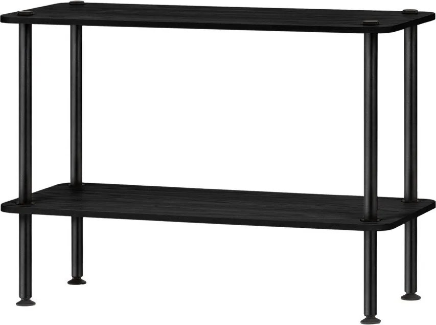 Czarny regał w dekorze dębu 80x54,5x35 cm Teidi – noo.ma