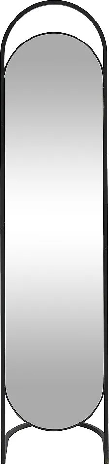 Lustro żelazne na nóżce - szer.41 x wys. 171 cm - Czarne - ZINEB