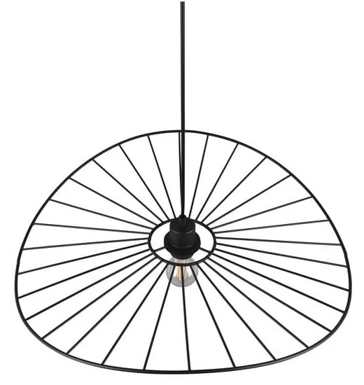 Lampa wisząca w kolorze matowej czerni ø 60 cm Chapeau – Reality