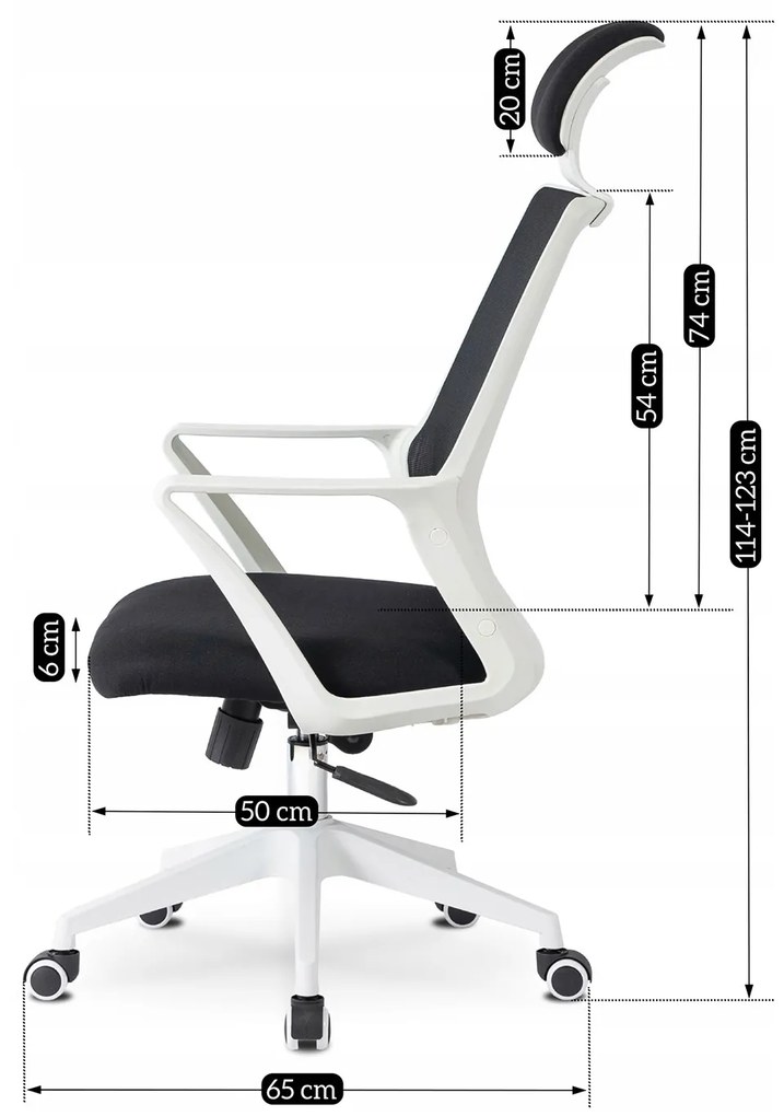 Fotel Biurowy Ergonomiczny Obrotowy FLEX Czarny Nowoczesny