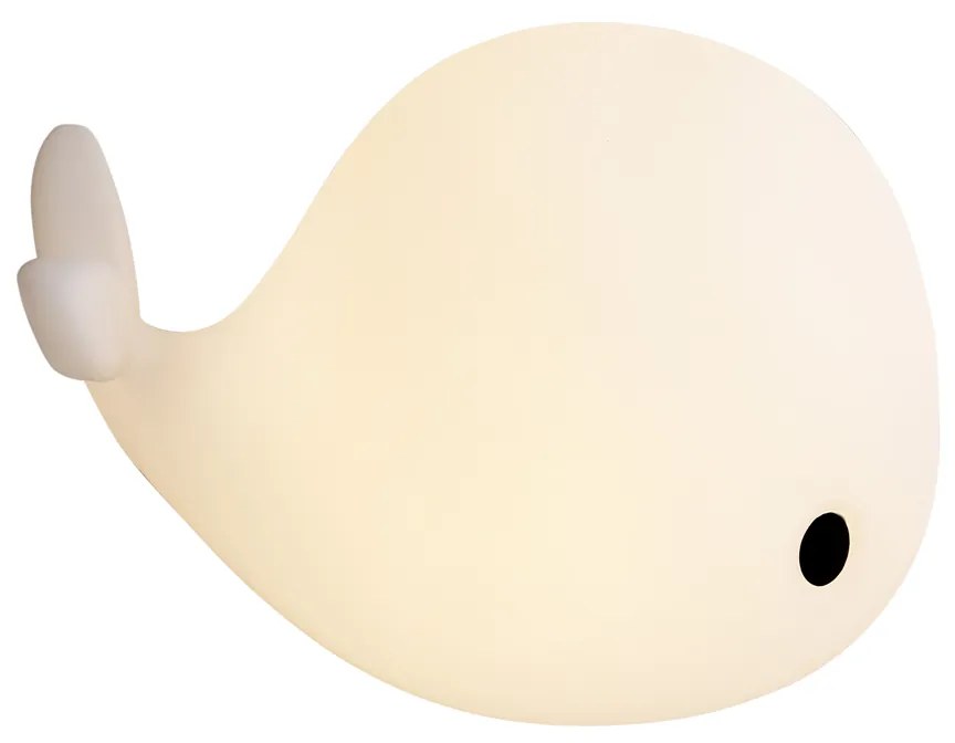 Zewnetrzna Lampa stołowa biała 50 cm z LED, ściemnialna, IP54, ładowalna - Baby Whale Dla dzieci Oswietlenie zewnetrzne