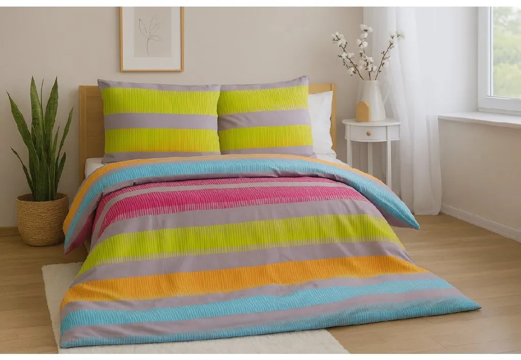 PrzytulneMieszkanie.pl PrzytulneMieszkanie.pl Pościel bawełniana na 2 łóżka ELLE, kolorowa Rozmiar pościeli: 2 szt 70 x 90 cm | 2 szt 140 x 200 cm