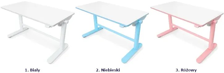 Białe automatyczne biurko stojące elektryczne L7-E73