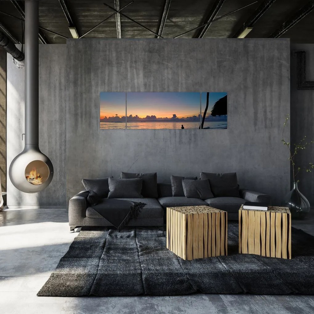 Obraz kobiety na plaży (170x50 cm)
