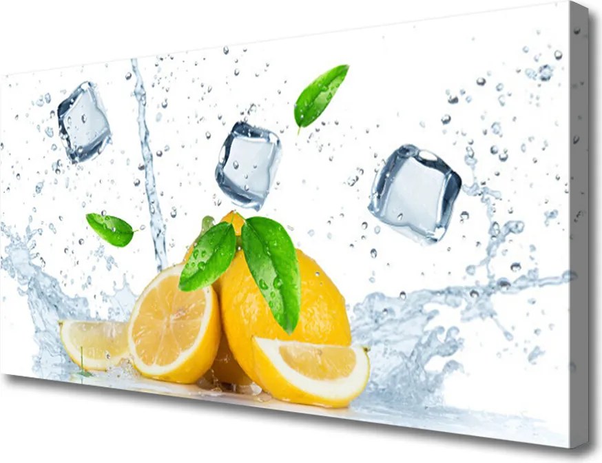 Obraz na płótnie Orzeźwiająca Cytryna z Lodem