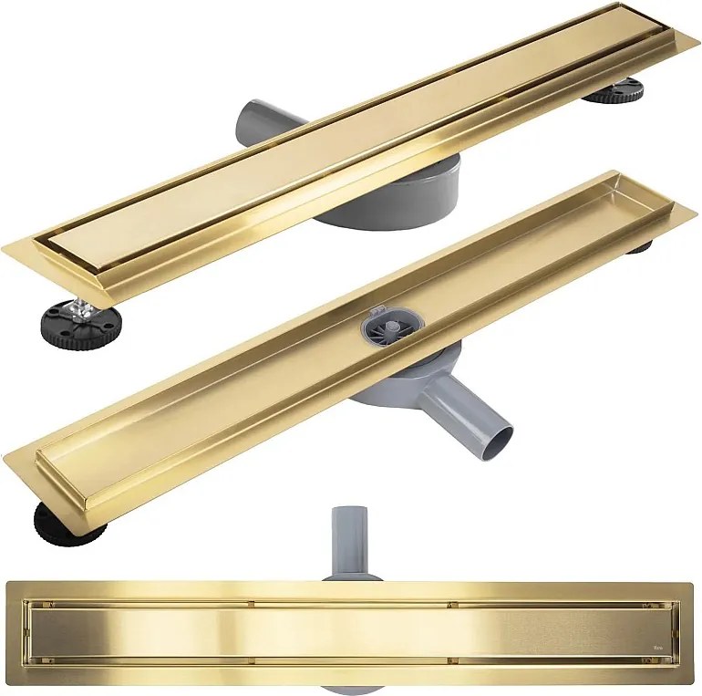 Odpływ Liniowy Rea Neox Pro 700 Brush Gold