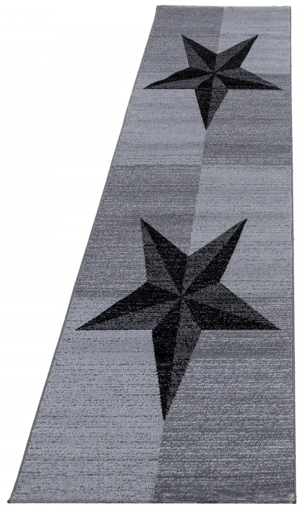 Dywan nowoczesny Plus gwiazda szary 80 cm x 300 cm