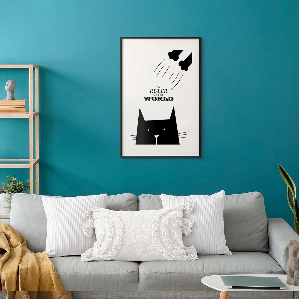 Plakat Król świata 21x30 cm z ramą czarną z marginesem ARTGEIST B