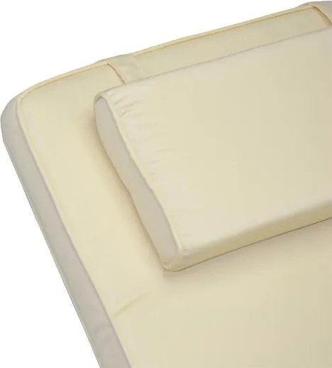 Materac z poduszką Garth - kremowa