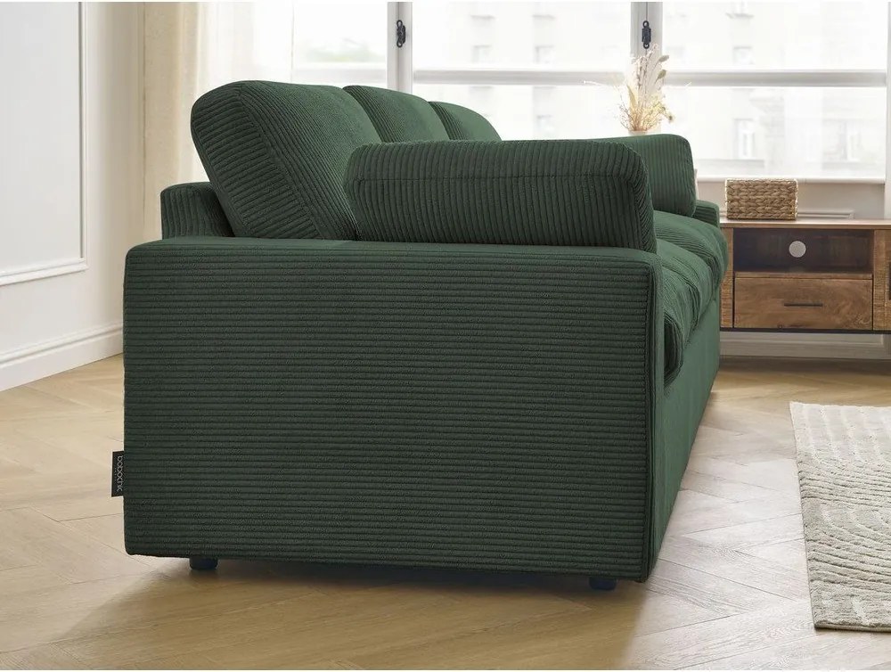 Zielona sztruksowa sofa 250 cm Belair – Bobochic Paris