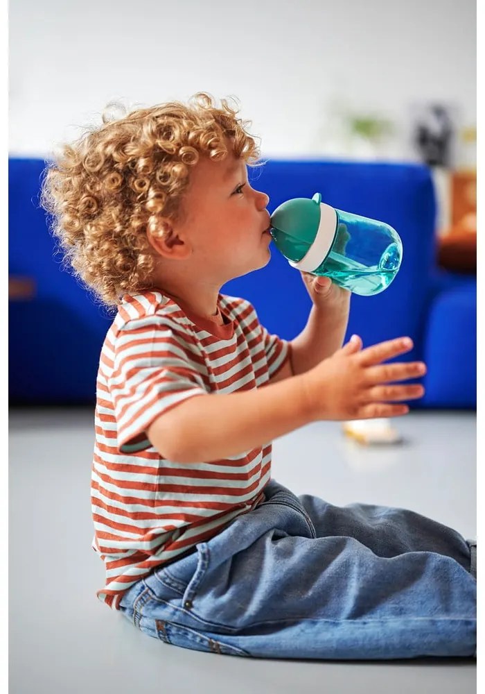 Biało-jasnozielony kubek dla dzieci z tritanu 300 ml Little farm – Mepal