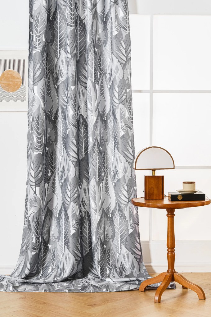Designerska zasłona PERUN 140x270 cm, wzorzysta Zawieszanie: Taśma z wiązaniami