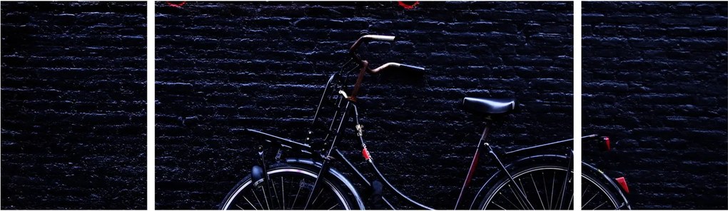 Obraz roweru w Amsterdamie (170x50 cm)