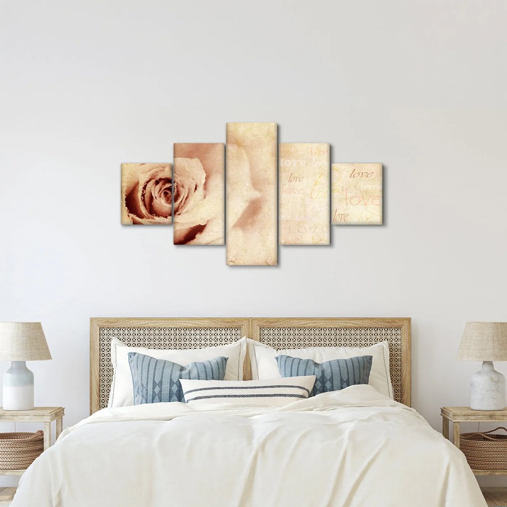 Obraz - Kwiat róży dla zakochanych (125x70 cm)