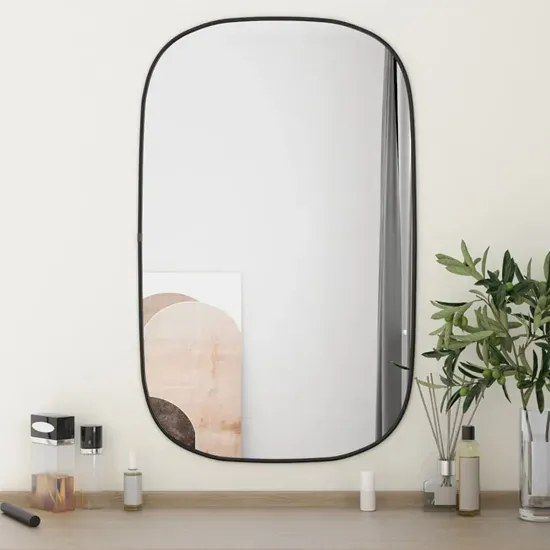 Lustro owalne w czarnej ramie 80x50 cm - Kogo 4X