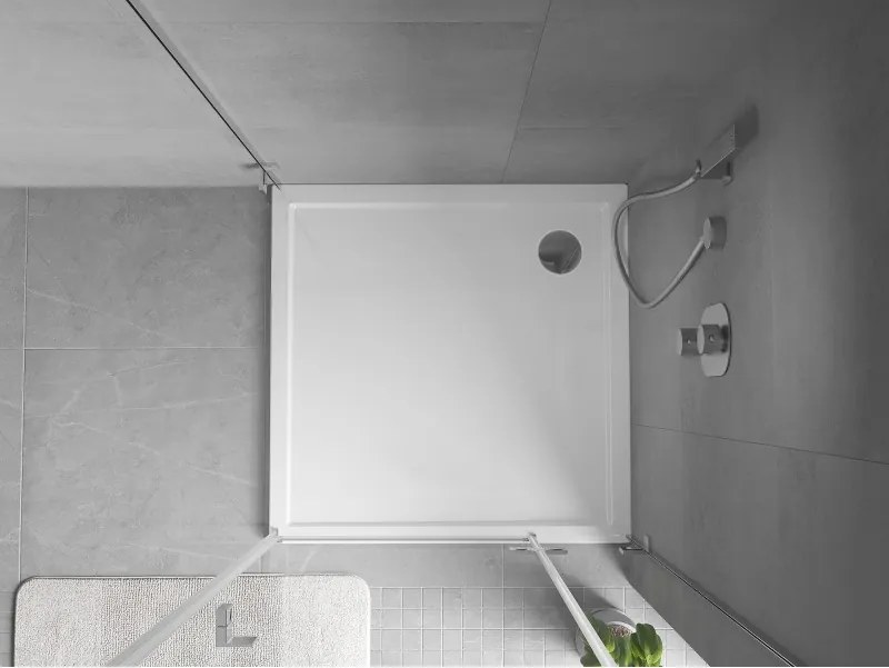 Mexen Flow brodzik kwadratowy slim 90 x 90 cm, biały połysk - 46S109090