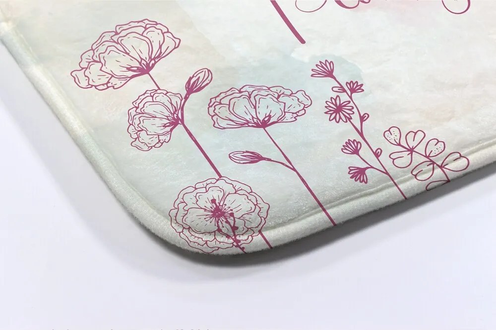 Dywanik łazienkowy Dywanik łazienkowy Kwiatowa kompozycja