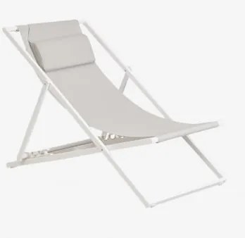 Składana Hamak Z Poduszką Ze Stali Jensy Jasnoszary - Sklum