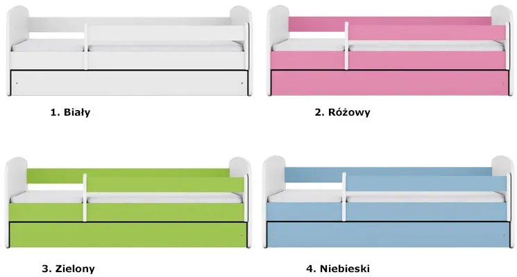 Łóżko dla dziewczynki z materacem Rostok 2X 70x140 - różowe