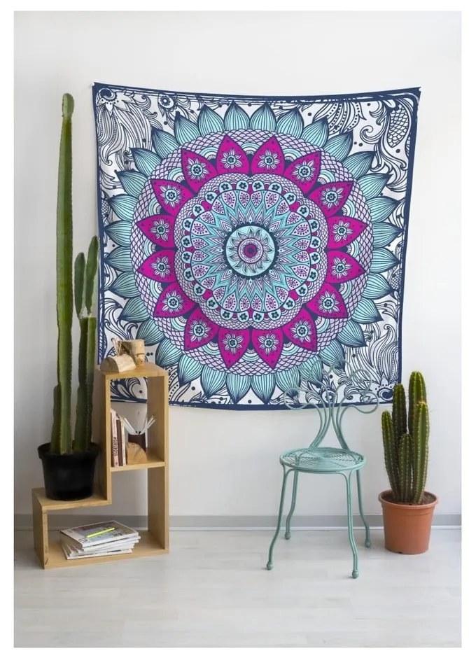 Gobelin 140x140 cm Blue Dreamcatcher – Really Nice Things