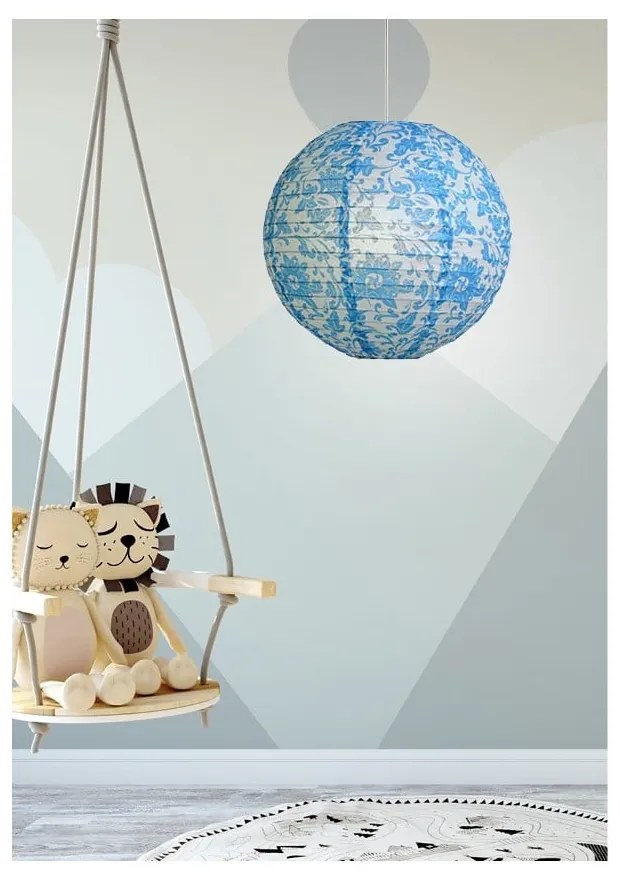 Biało-niebieski abażur ø 35 cm – Candellux Lighting
