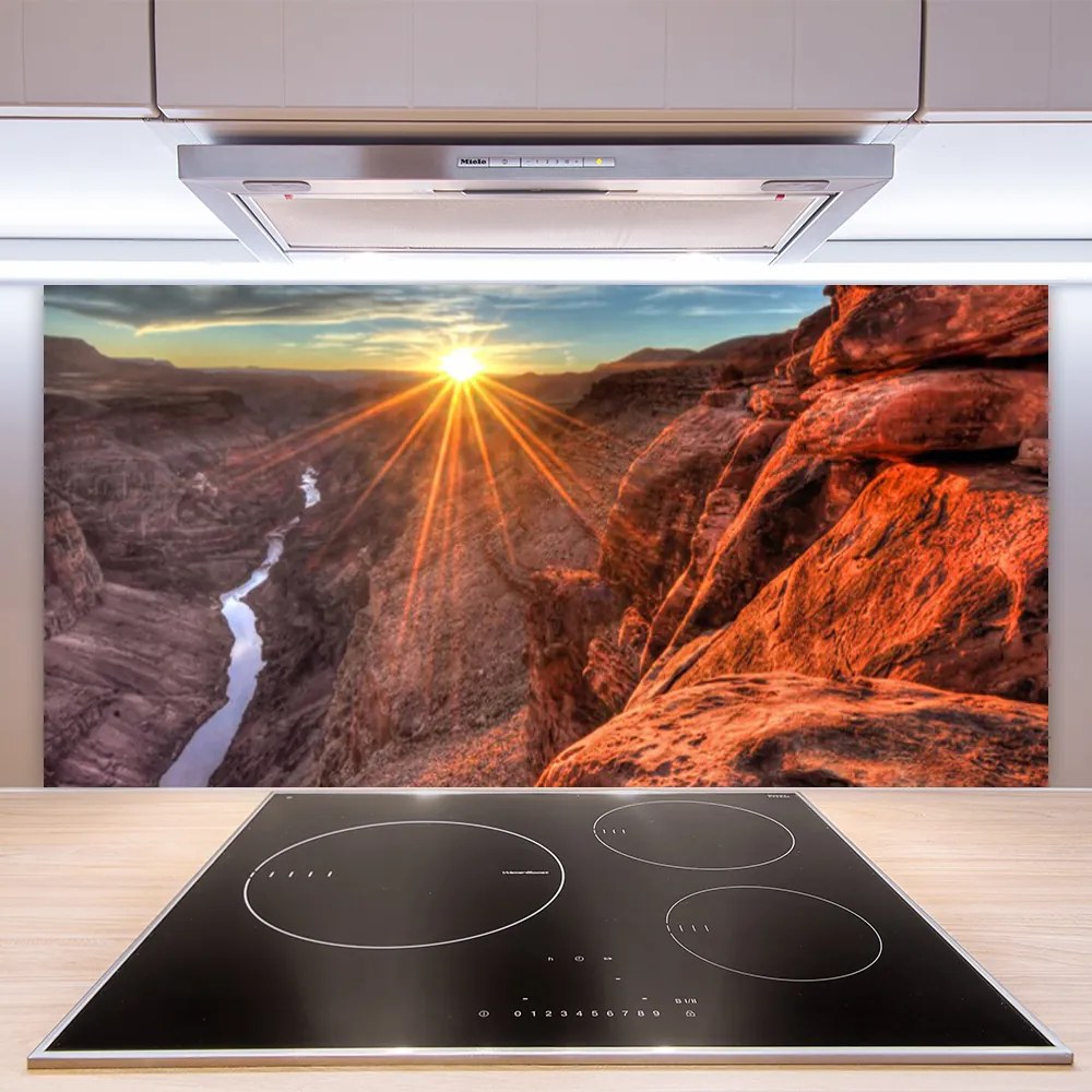 Panel Szklany Pustynny Żar Słońca