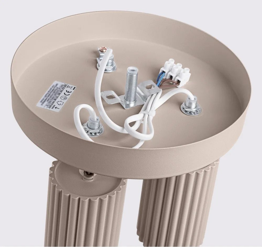 Szarobrązowa metalowa lampa punktowa Gleam – Sollux