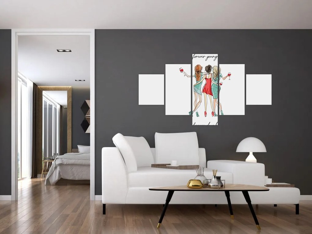 Obraz - Wiecznie młody, wiecznie pijany (125x70 cm)