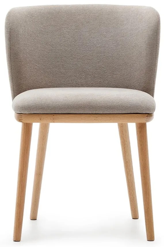 Jasnobrązowy tapicerowany fotel jadalniany Ciselia – Kave Home