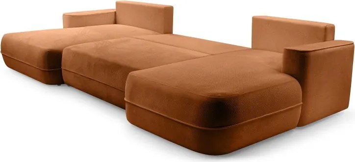 Narożnik FUEGO XL wolnostojący układ U z funkcją spania w tkaninie Bubble 10 DomoHome