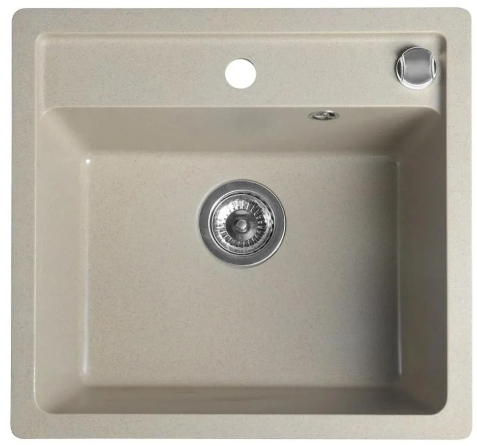 Sapho - Zlewozmywak kuchenny 53x50 cm granit/beżowy