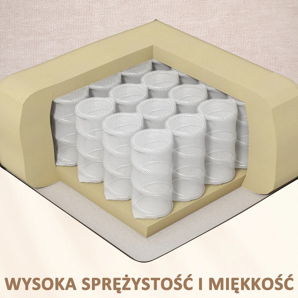 HOMCOM Fotel Masażowy z Funkcją Ogrzewania i Leżenia, Obrotowy, Do 150 kg, Konstrukcja Metalowa, 98x90x98cm, Beżowy