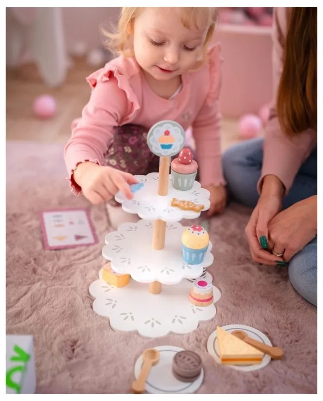 Tooky toy patera słodkości drewniany stojak babeczki ciasta