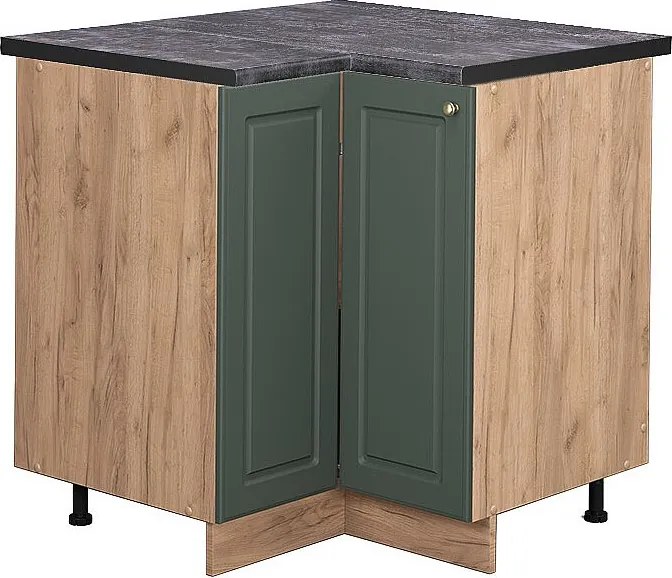 Szafka narożna green gold country 80.5x60x82 fame-line