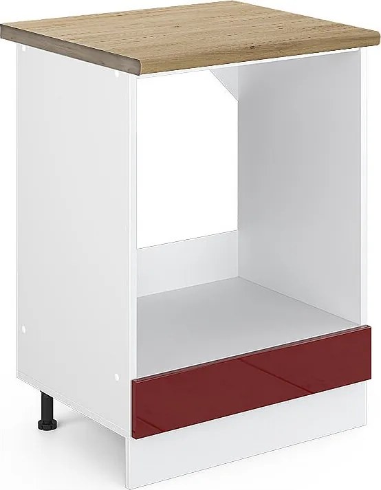 Szafka kuchenna czerwony połysk 60x60x81.6 r-line