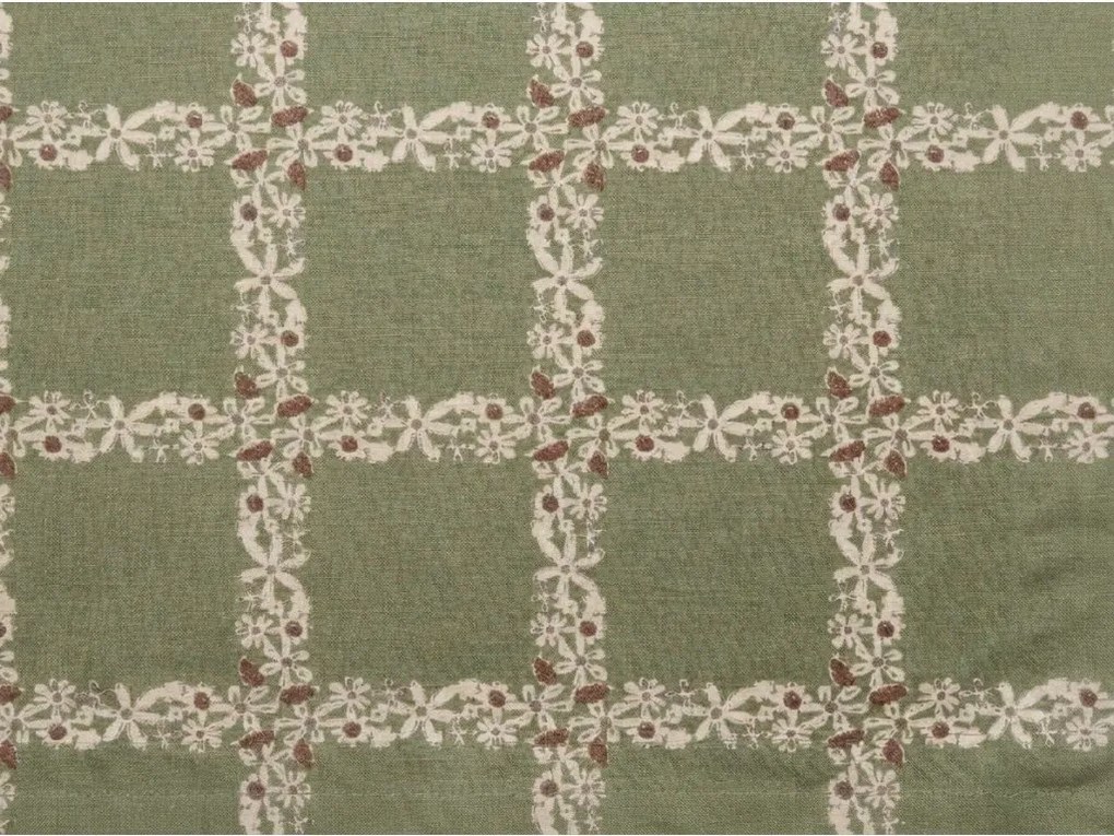 PrzytulneMieszkanie.pl PrzytulneMieszkanie.pl Pościel z bawełny renforcé BLOMORA zielona Rozmiar pościeli: 2 szt 70 x 90 cm | 200 x 220 cm