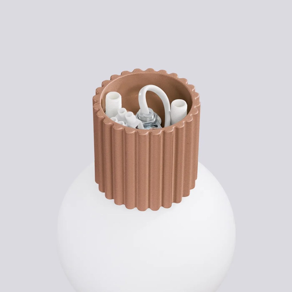 Kinkiet HALO mocca IP44 ryflowany SOLLUX  LIGHTING