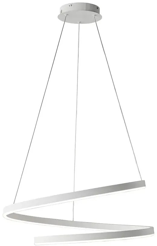 Biała lampa wisząca LED w kształcie spirali - 17X A496 B8-G26
