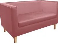 Sofa Monaco : Kolor nogi - Drewno, Kolor tkaniny - VELVET - MG58, Typ tkaniny - Velvet, Wysokość nogi - 15 cm
