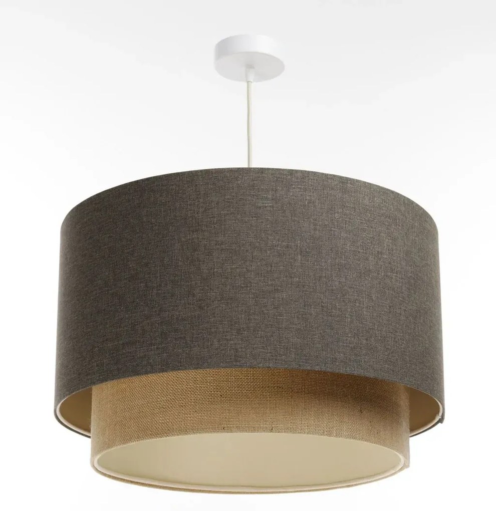 Lampa wisząca ERUTAN DOUBLE 50 szara/beżowa BPS KONCEPT