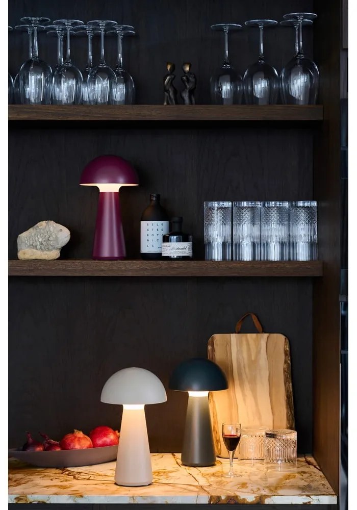 Fioletowa lampa stołowa LED ze zdalnym sterowaniem (wysokość 28 cm) Sam – Sirius