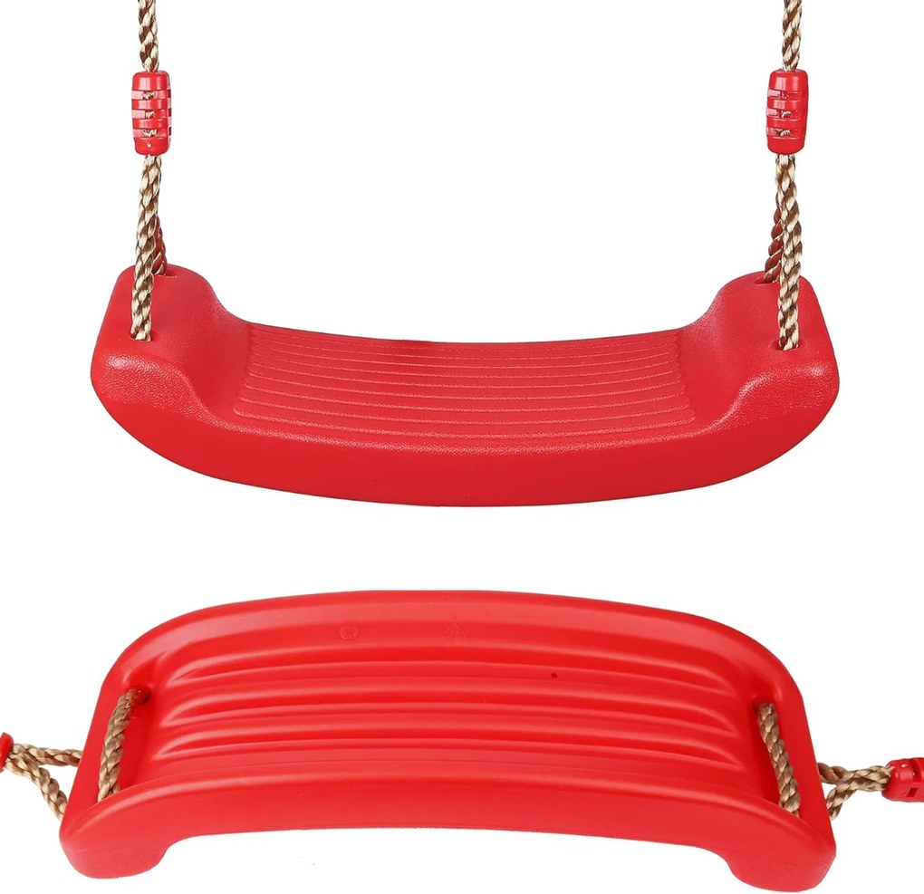 Huśtawka ogrodowa dla dzieci plastikowa Zoya czerwona 100 kg